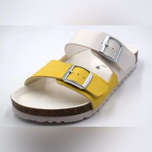 NEW 122 MIRAF WOMEN SANDALS SUMMER SANDALS white/yellow